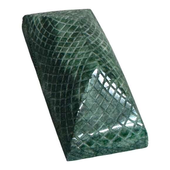 Natural Emerald Carved Rectangular Gemstone 79x35x25mm 111.62g 560 Carats - Picture 4 of 8